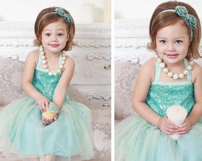 Red Baby Girls Tulle and Sequine Dress, PICK COLOR: Turquoise, Royal Blue, Red, Pink, Champagne, Aqua, baby girls tutu dress