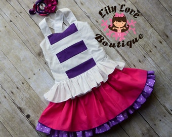 Doc McStuffins birthday outfit, Doc McStuffins skirt, Doc McStuffins top, Doc McStuffins outfit, Doc McStuffins halloween outfit