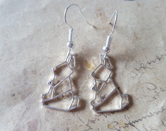 Geometry rabbit earrings ~ silver ~