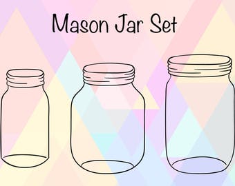 Download Basic Mason Jar SVG and DXF Files for Cricut Design Space ...