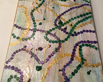 mardi gras beads painting