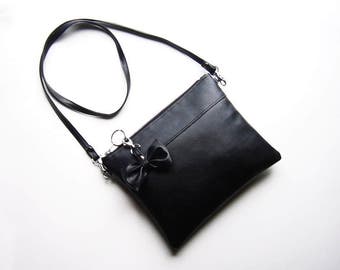 Bag handbag purse shoulder bag clutch black loop