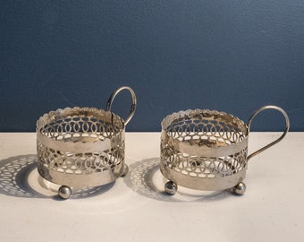 Russian Tea holders, Silver-plated