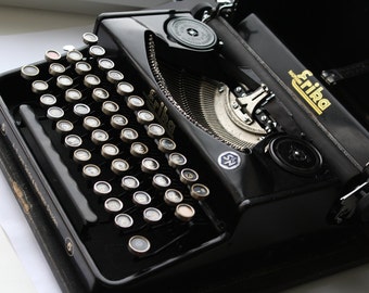 Antique typewriter Erika, Vintage typewriter Erika, Old typewriter Erika, typewriter