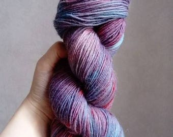 Alpaca-Merino-Nylon "Night in Tokyo" hand dyed wool
