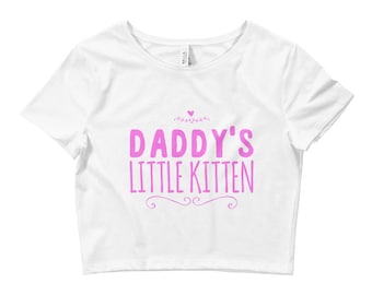 Little Kitten Yes Daddy DDLG Clothing Daddy Dom Slut BDSM Adult Pacifier Onesie Day Collar Choker Baby Girl Princess Pastel Goth Crop Top