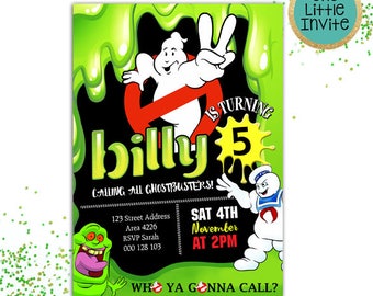 Ghostbusters invitation // Ghostbusters Birthday // Ghostbusters Invite // Ghostbusters Invites // Ghostbusters Party