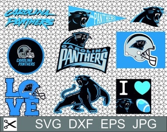 Carolina Panthers Logo SVG Eps Dxf Vector Design Digital Download Silhouette Studio Cameo Cricut Design Printable Cut File Decal Vinyl