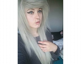 Custom Colours Wig (One Colour) Lots of layers, scene emo style.