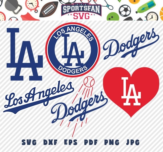 Los Angeles Dodgers svg pack baseball team baseball league