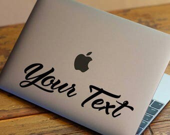 Custom Text Laptop Decal, Personalized Text Decal, Your Text Sticker, Choose Size & Color, Custom Decal, Custom Sticker, Text Decal, Macbook