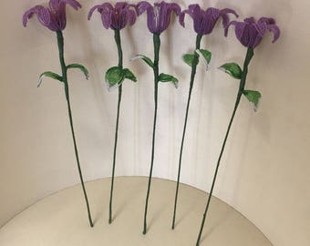 fiori in vetro - fiori di perline - perline minute - perle antiche - old glass beads - glass flowers - beaded flowers - glass beads flowers