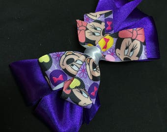Clearance!!! Purple Minnie Mouse Hair Clip Bow