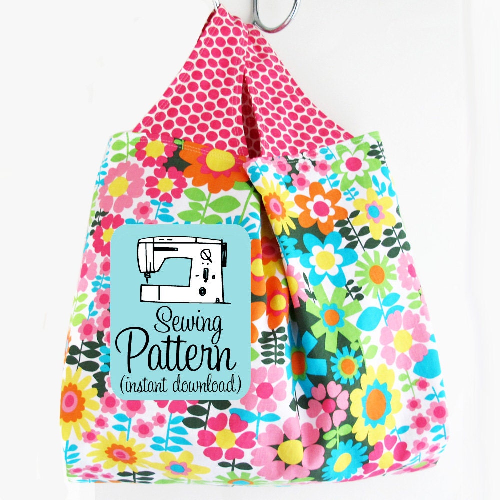 Grocery Bag PDF Sewing Pattern Instant download sewing