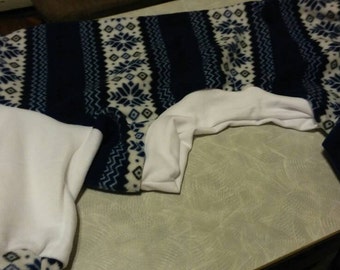 Greyhound Jammies. Medium - dark blue and white snowflake