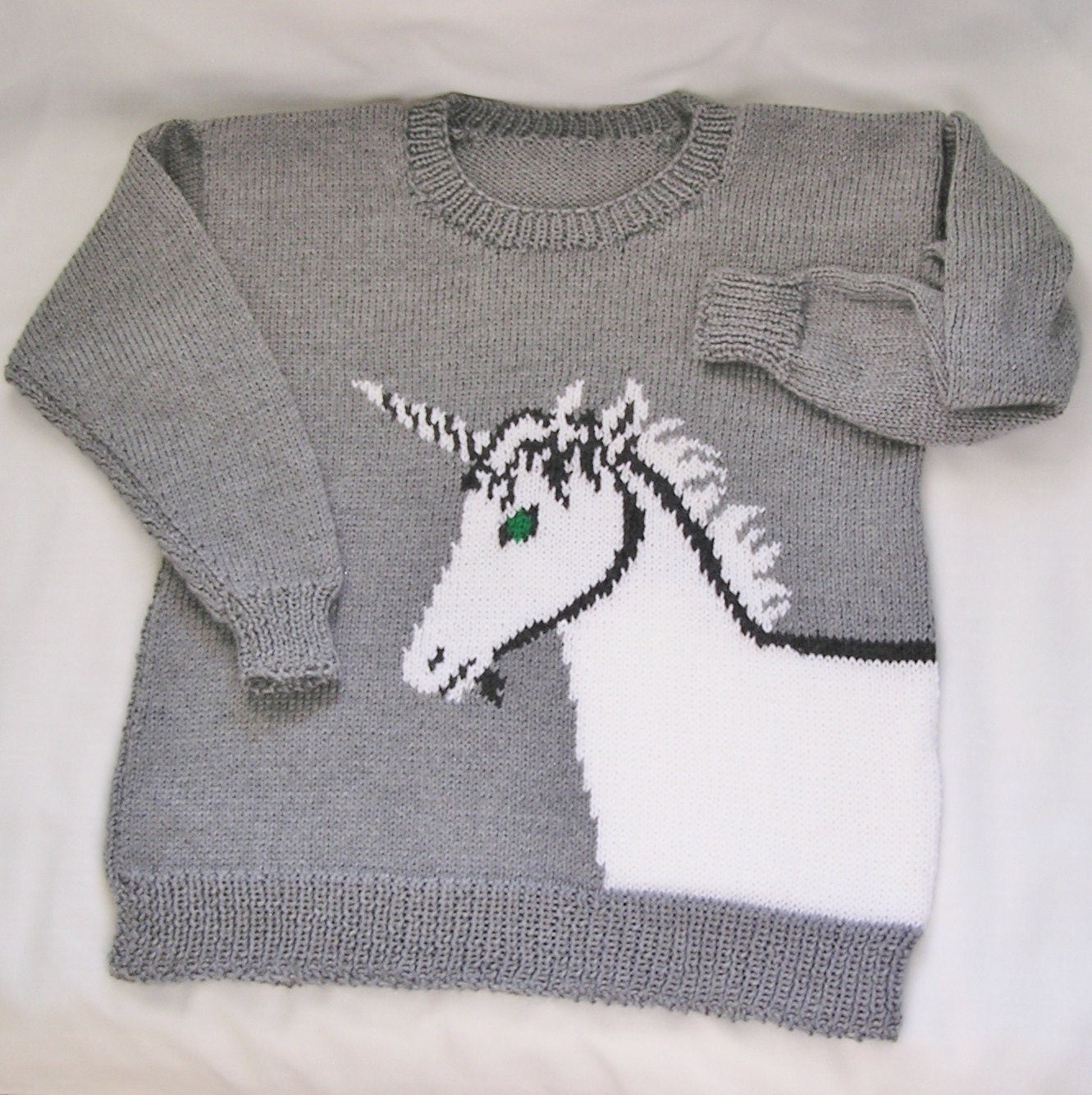 MADE TO ORDER Womens Unicorn Sweater Knitted. Custom Color