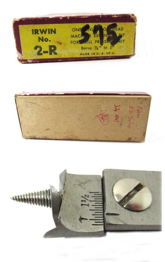 Irwin 2R Bit Drill Press Expansion Bits Vintage by treasuresofodie