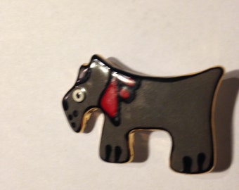 Scotty Scottie Magnetic Brooch