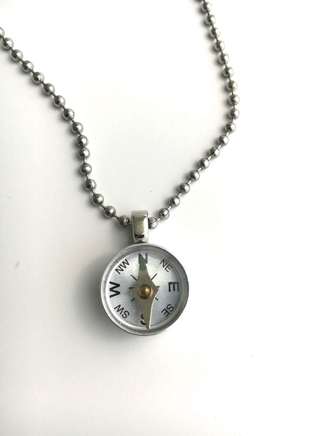 Working Compass necklace Unisex Necklace Graduation Gift
