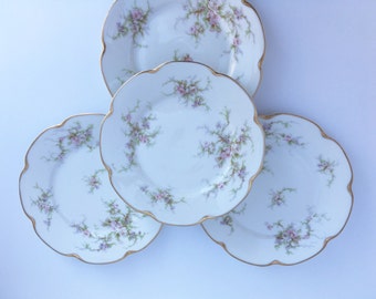 Set of Four Dessert Plates by Haviland France