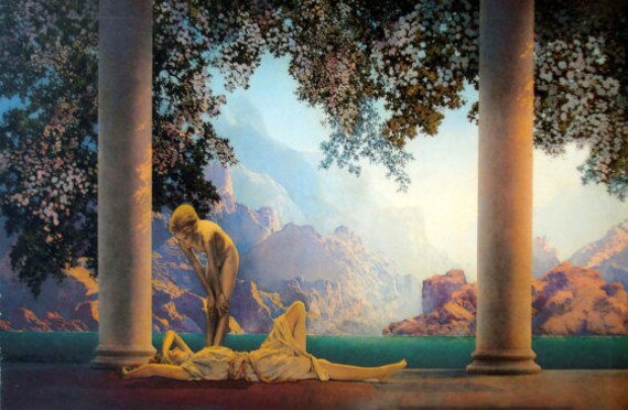 Maxfield Parrish Daybreak Painting Print on Canvas Ready to