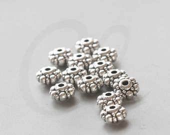30 Pieces Oxidized Silver Tone Base Metal Spacers-9x5mm (2558X-C-207)