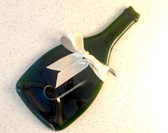 J Wine Melted Wine Bottle Cheese Tray with Cheese Spreader