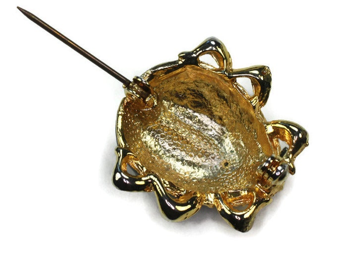 Enamel and Rhinestone Ladybug Pin Brooch Vintage