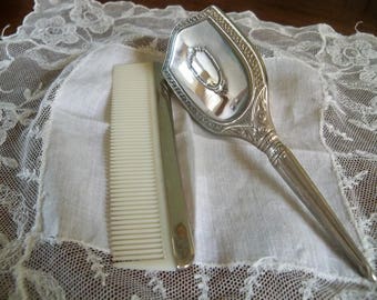 antique child's brush and comb set