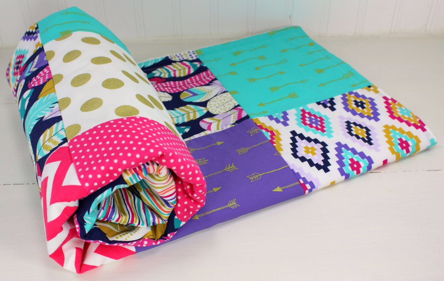 Baby Girl Blanket Minky Blanket Crib Bedding Magenta Pink