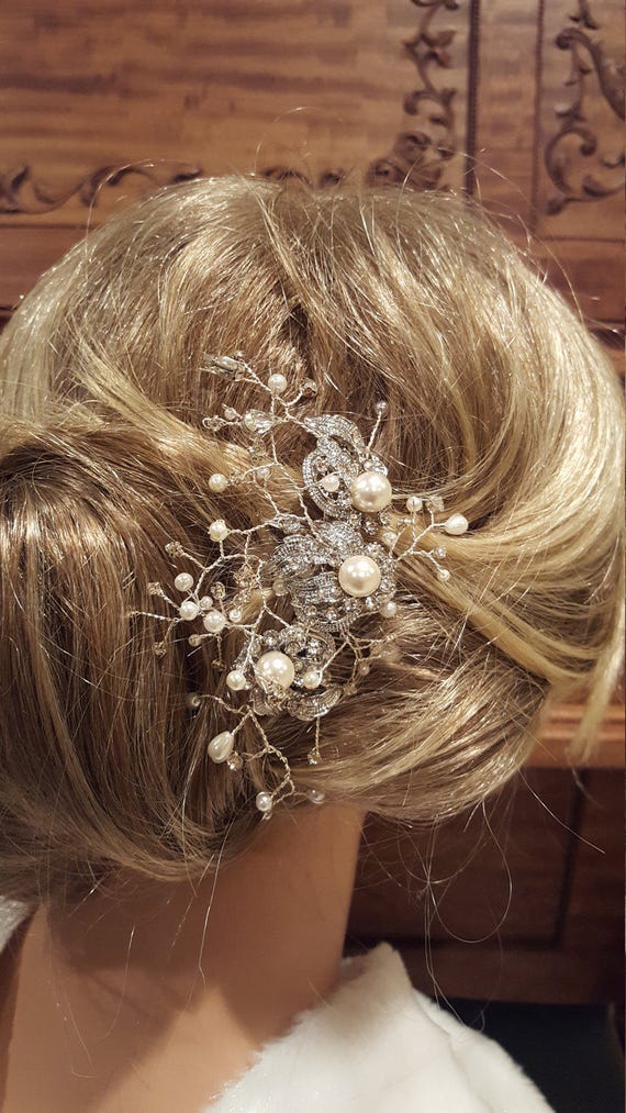 white lace headpiece