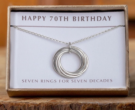70th birthday gift for her birthday gift for mom necklace