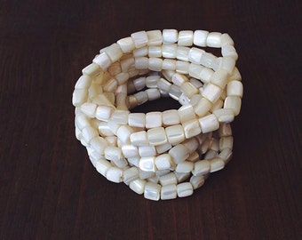 Vintage French Mother of Pearl Beads