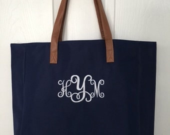 Personalized tote bag/ bridesmaids tote/ wedding tote/ monogrammed tote bag/ beach bag/ teacher bag/ diaper bag