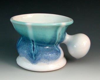 CERAMIC SHAVING MUG #6 - Stoneware Shaving Mug - Ceramic Shaving Cup - Shaving Bowl - Wet Shave - Shaving Lather - Shaving Soap