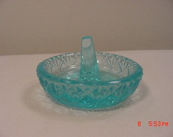 Vintage Fenton Blue Glass Ring Holder 17 - 276
