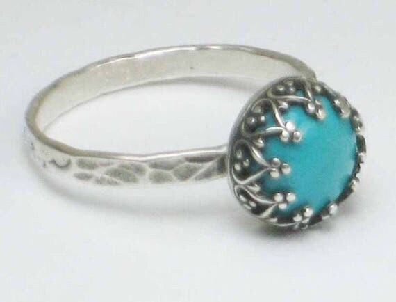 Turquoise Ring Sterling Princess Sleeping Beauty Turquoise