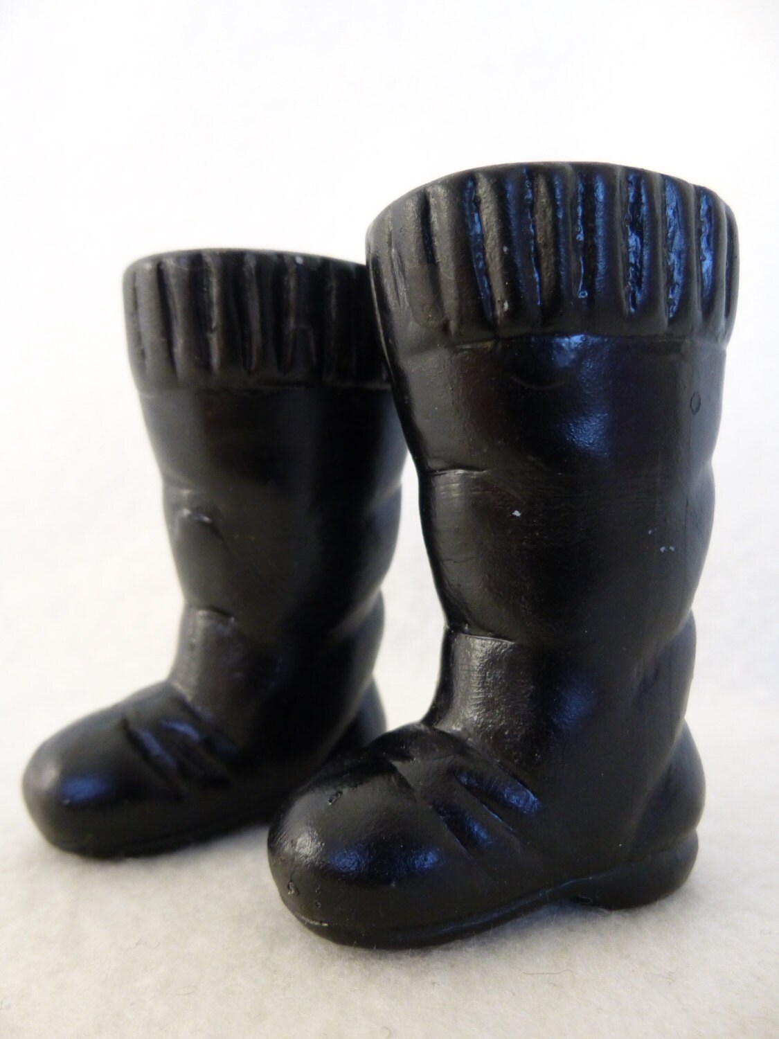 Porcelain Black Santa Boots by MooglasMarket on Etsy