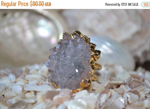 ON SALE GALAXY /// Size 3 1/2 /// Amethyst Cluster by luxdivine