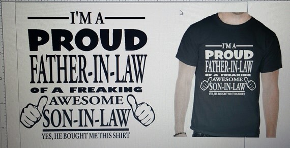 Download Proud Father-in-law T-shirt. Available in all sizes