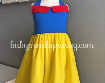 The Marilyn Dress - Snow White Inspired - Snow White Birthday - First Birthday Outfit- Vintage Inspired Dress - Disney Dress