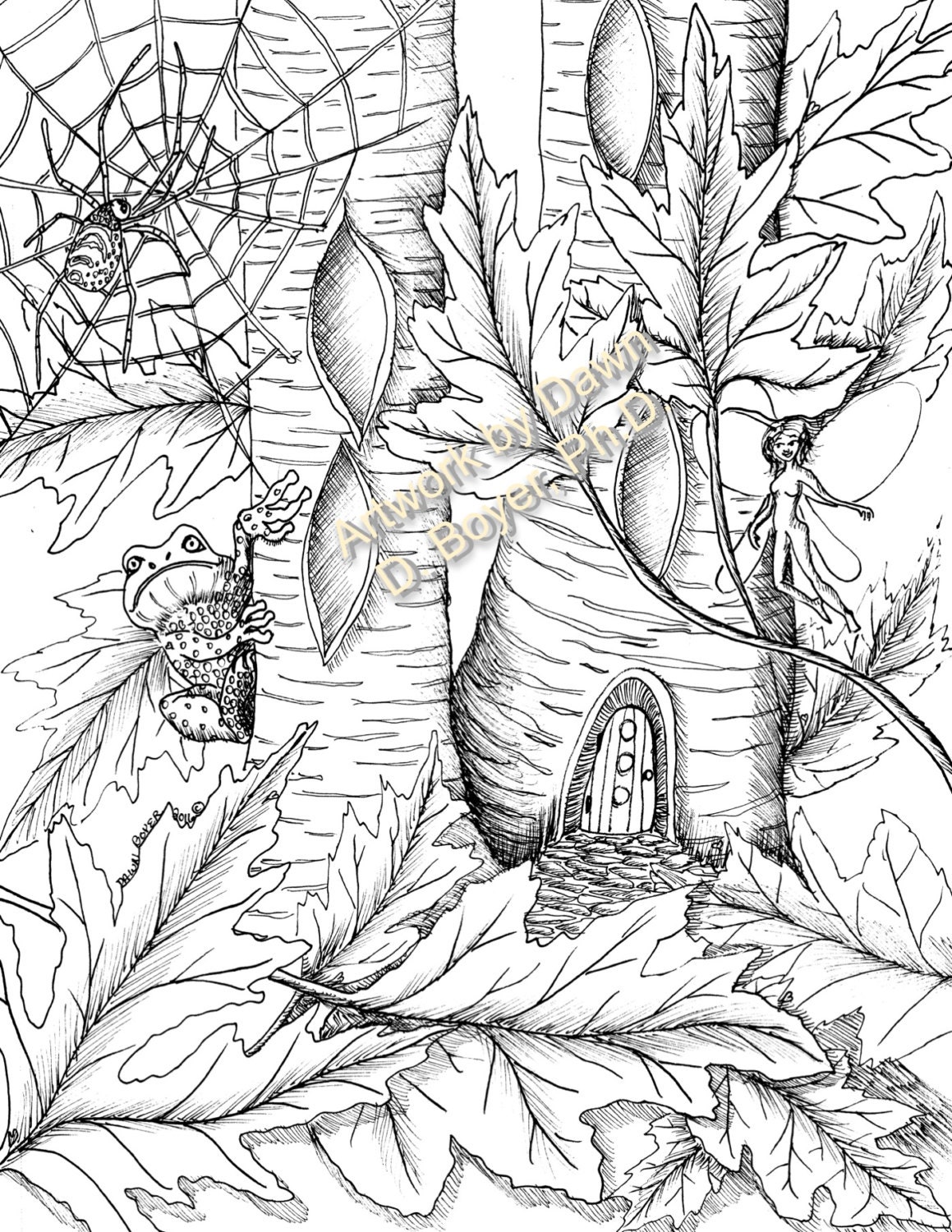 fairy door coloring pages - photo #31