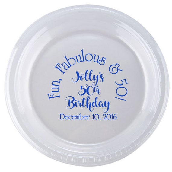 Items similar to Birthday Party 200 Personalized 9" Disposable Plastic