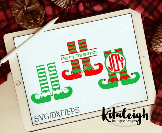 Download Elf Feet Monogram Frames INSTANT DOWNLOAD in .dxf .svg .eps