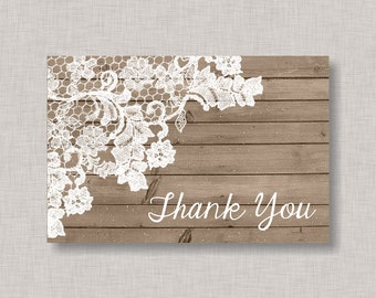 Thank You Card, Lace Thank You Card, Baby Shower Thank You Card, Bridal Shower Thank You Card, Shabby Chic Thank You Card, Lace, Doiley