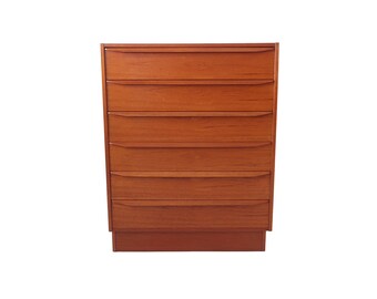 Vintage Mid Century Modern Teak Highboy Dresser