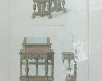 Le Garde-Meuble Handoloured lithograph 1860 Guilmard 1485958683CEH