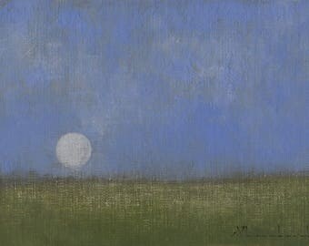 Original Oil Painting Landscape Painting Abstract Painting by John Shanabrook - 5 x 7 - Wandering the Dunes