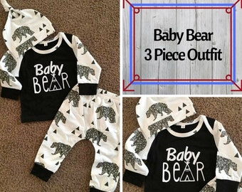 Baby Bear Outfit/Baby Boy Outfit/Hunting Tee/Bear Tee/Original Baby Boy Outift/Baby Bear outfit/Hunting Buddy/Little man tee/Baby Bear shirt