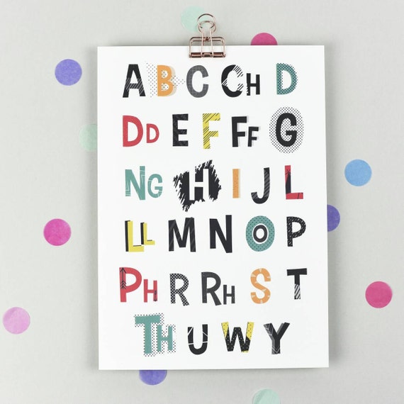 Welsh Language Alphabet Print Yr Wyddor
